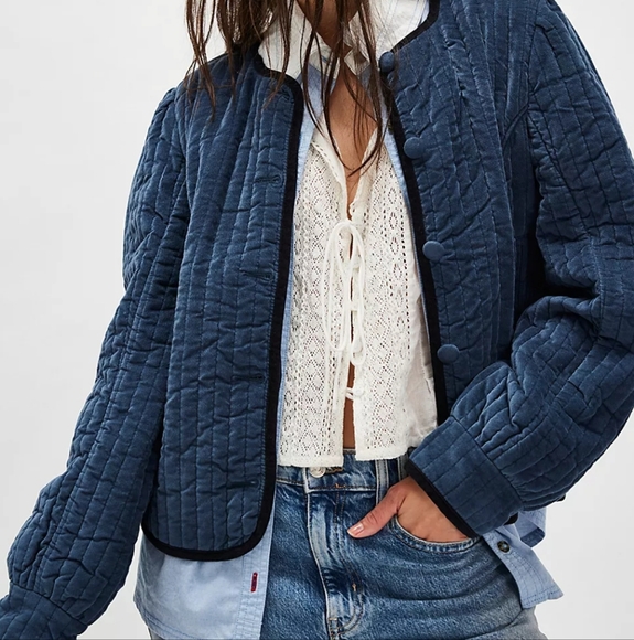 NWT Free People Natalia Velvet Jacket